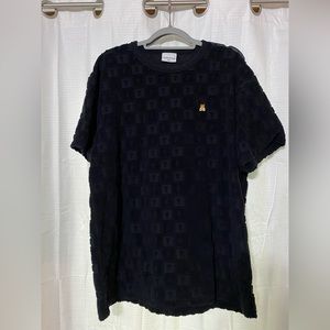Teddy Fresh Black Jacquard Terry Cloth T-Shirt size XXL